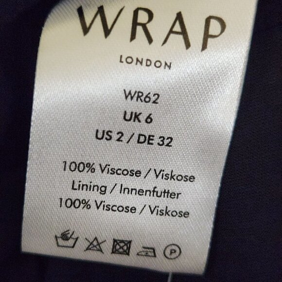 Wrap London New Blue On Blue Midi Maxi Dress Size 2 - Picture 5 of 7